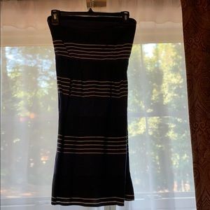 Strapless striped dress